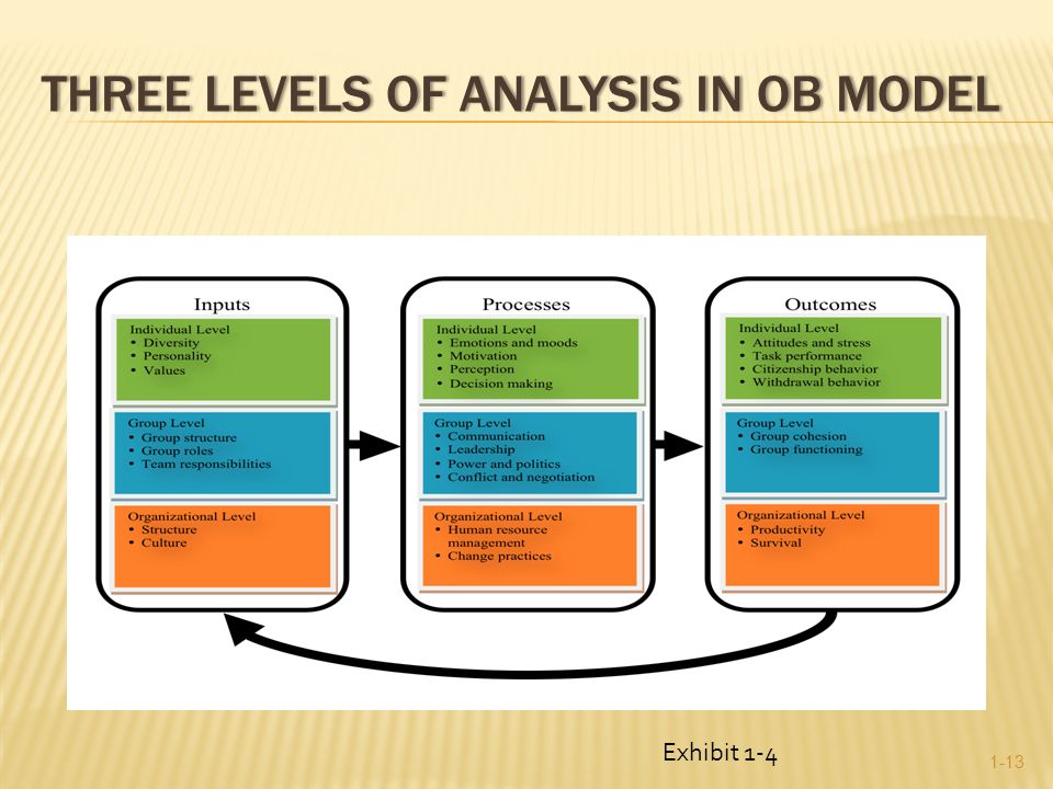 Three Levels of Analysis in OB Model