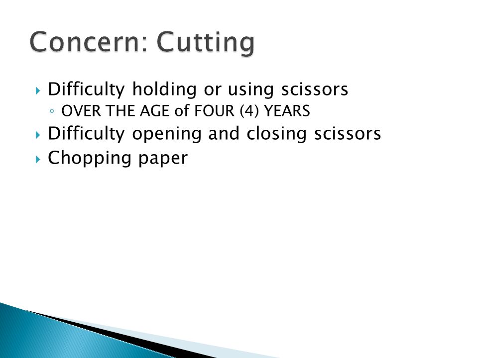 Development of Scissor Skills