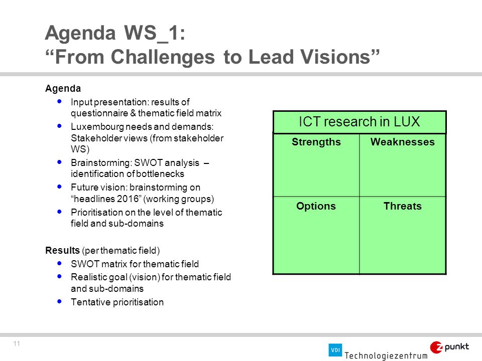Agenda WS_1: From Challenges to Lead Visions