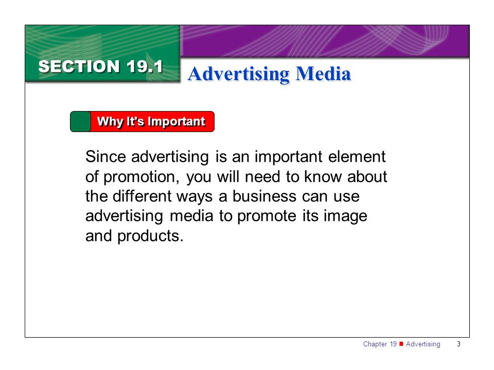 Advertising Media SECTION 19.1