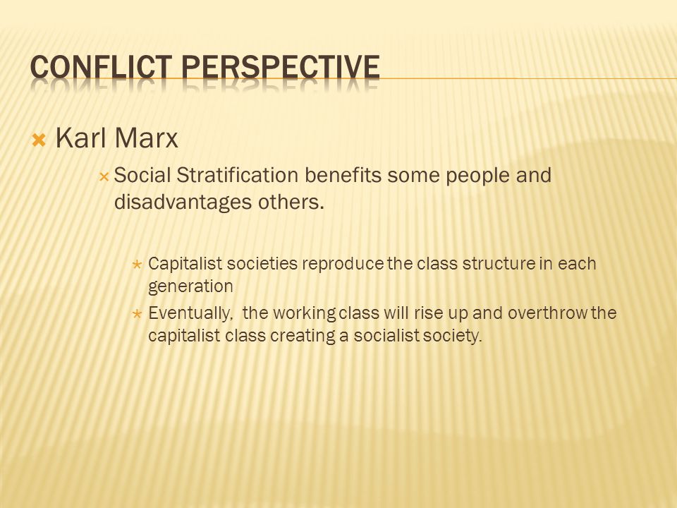 Conflict Perspective Karl Marx