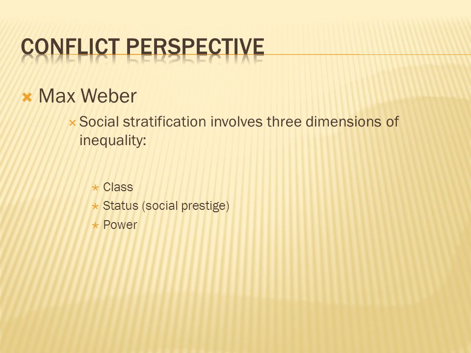 Conflict Perspective Max Weber
