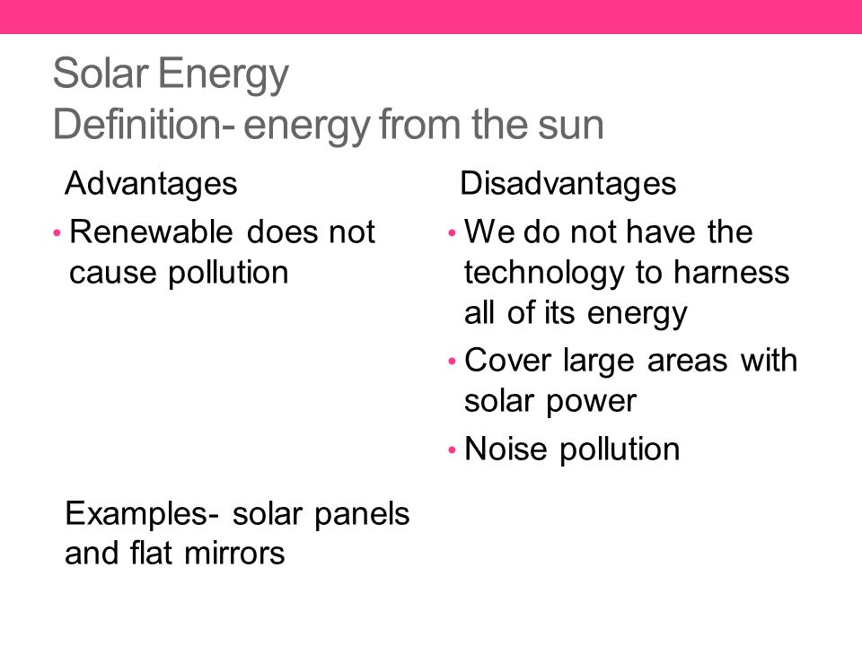 Solar Energy Definition- energy from the sun
