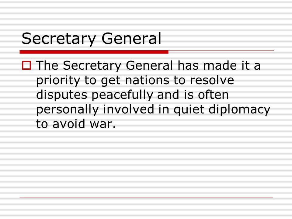Secretary General