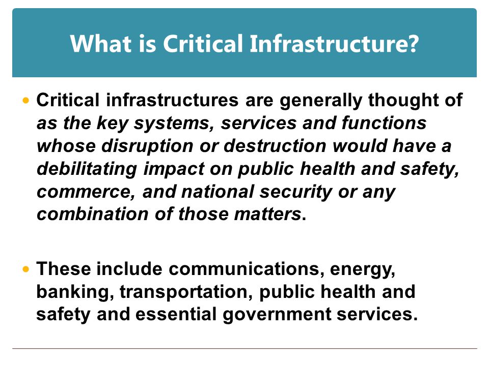 What is Critical Infrastructure