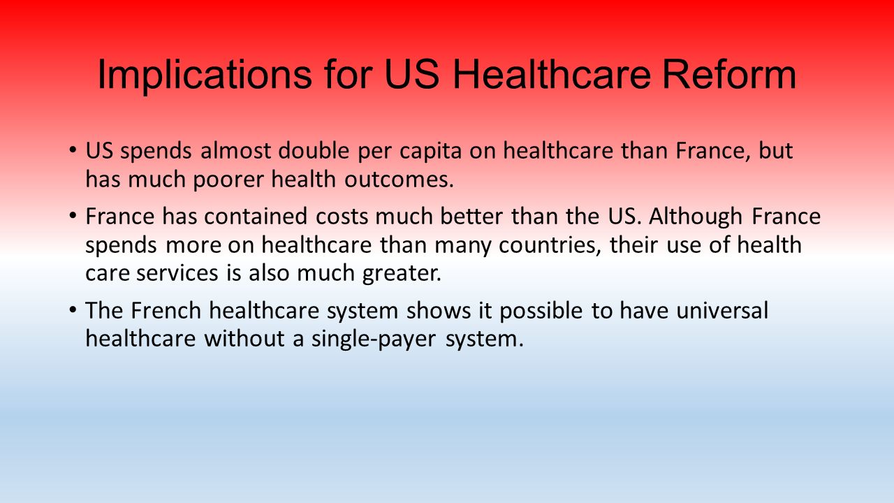 Implications for US Healthcare Reform