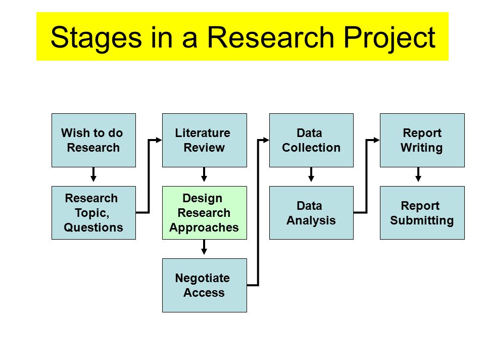 Stages in a Research Project