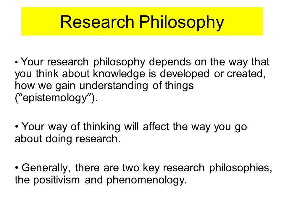 Research Philosophy