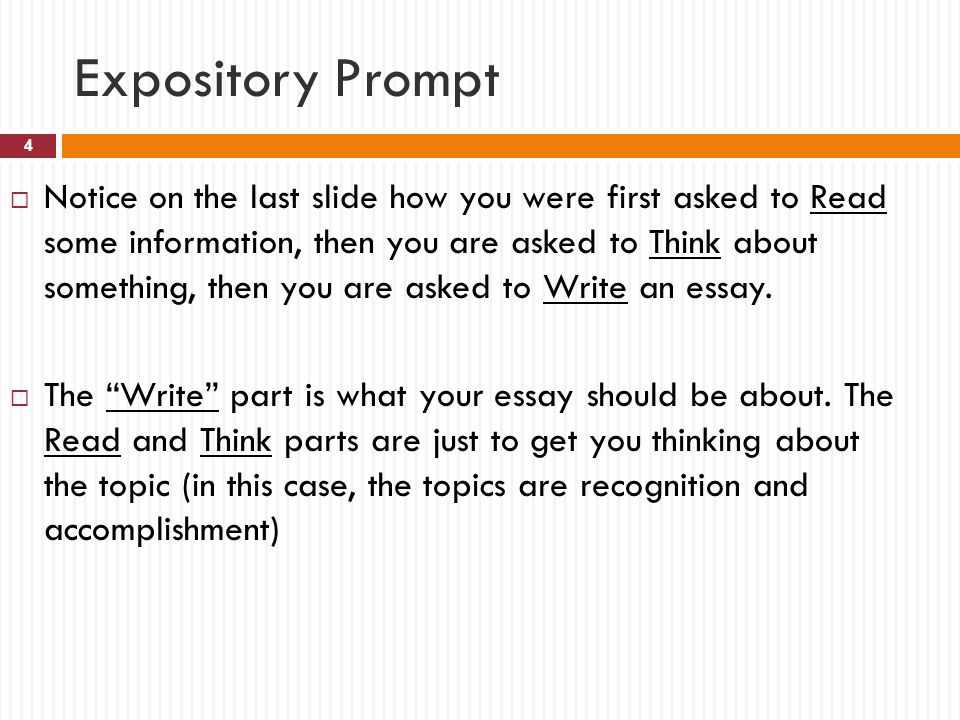 Expository Prompt