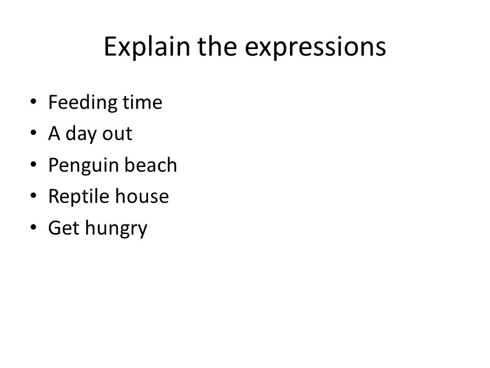 Explain the expressions