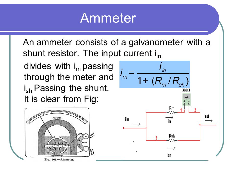 Galvanometer As Ammeter Voltmeter Ppt Video Online Download