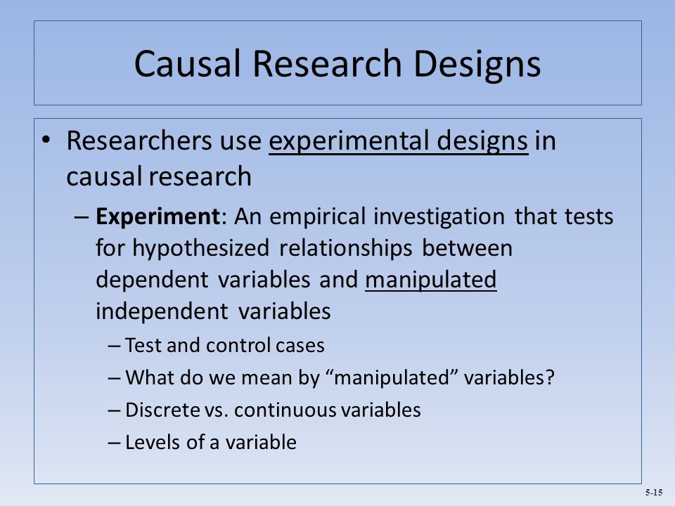 Causal Research Designs
