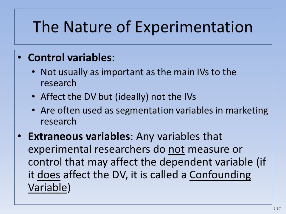The Nature of Experimentation