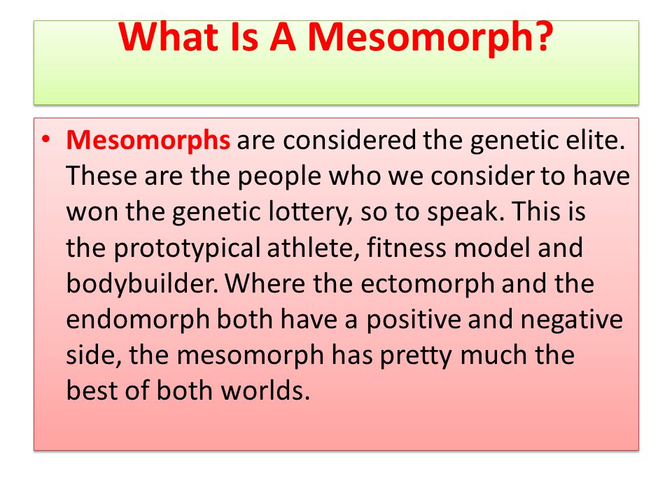 Body Types  Mesomorph, Ectomorph & Endomorph - Video & Lesson