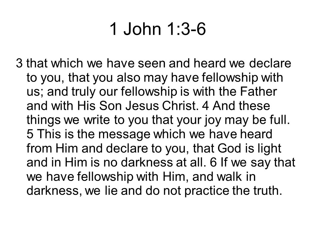 1 John 1:3-6