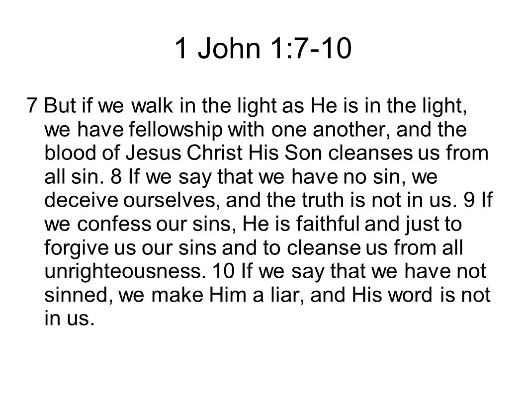 1 John 1:7-10