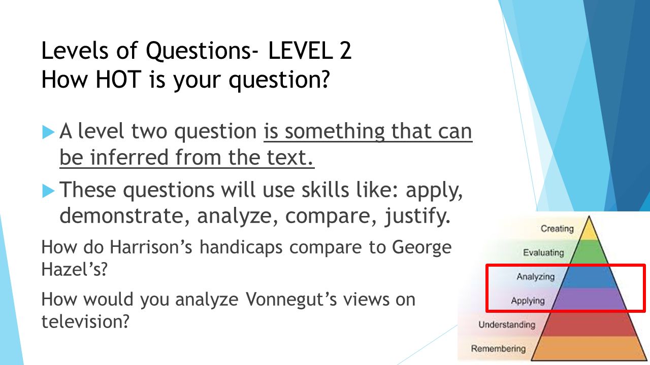 Levels of Questions- LEVEL 2 How HOT is your question