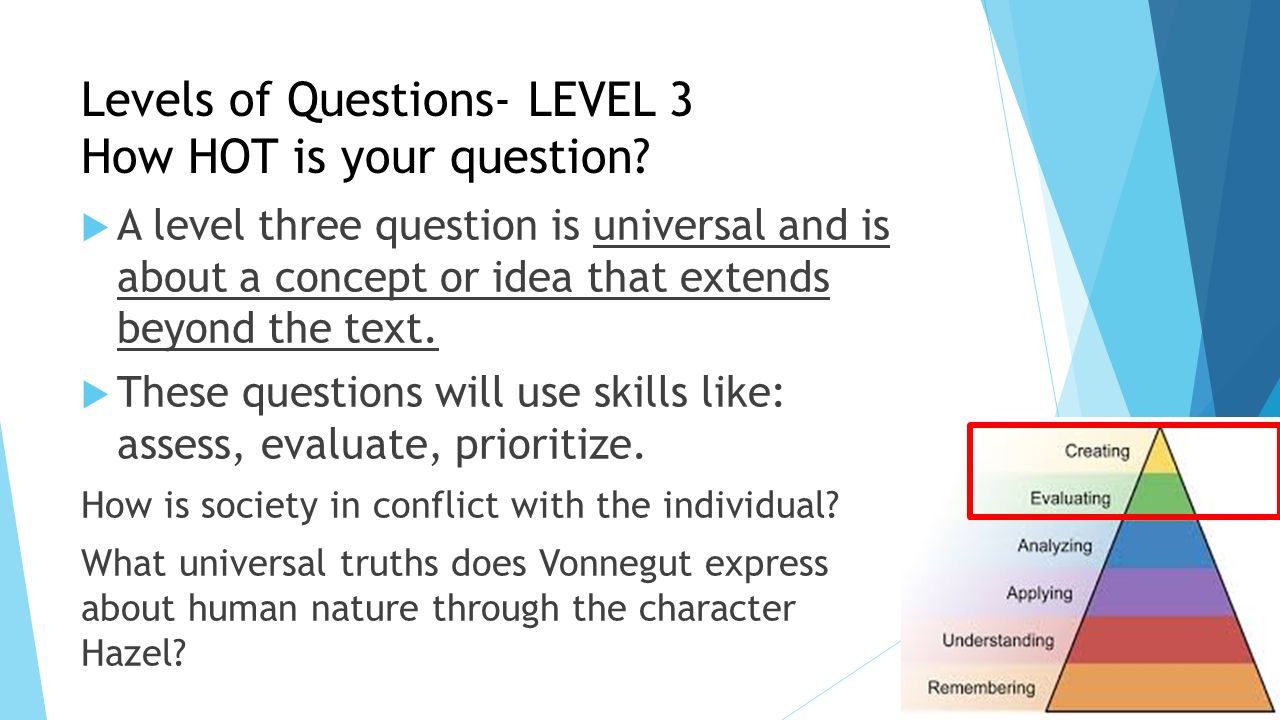 Levels of Questions- LEVEL 3 How HOT is your question