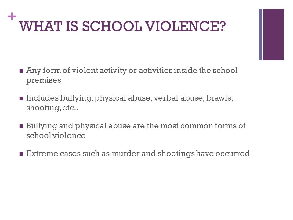 examples of school violence