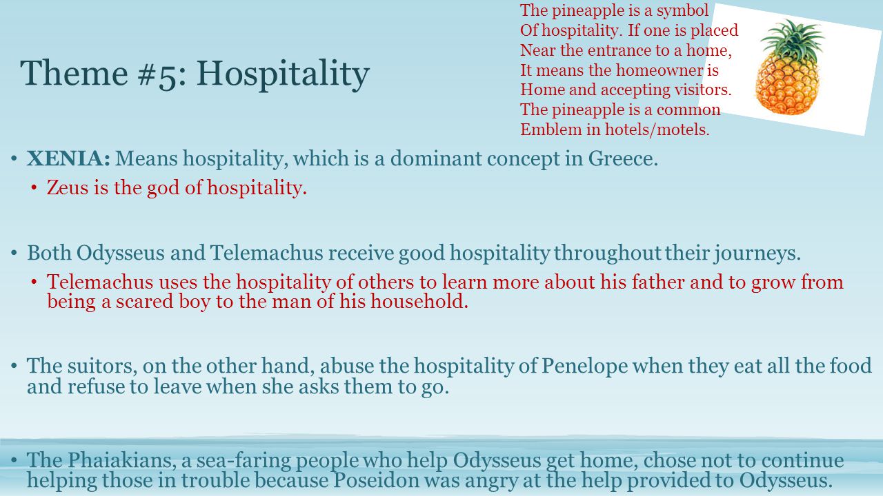 theme of hospitality in the odyssey
