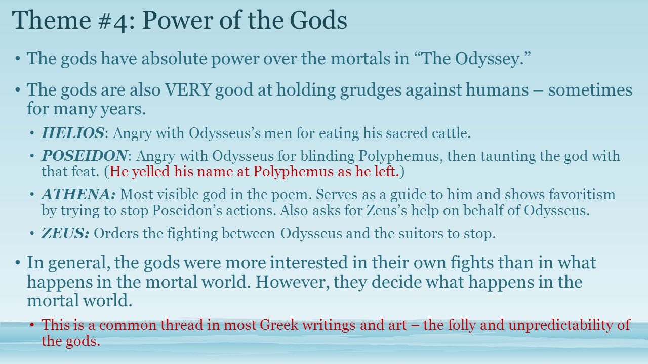 what is the main theme of the odyssey