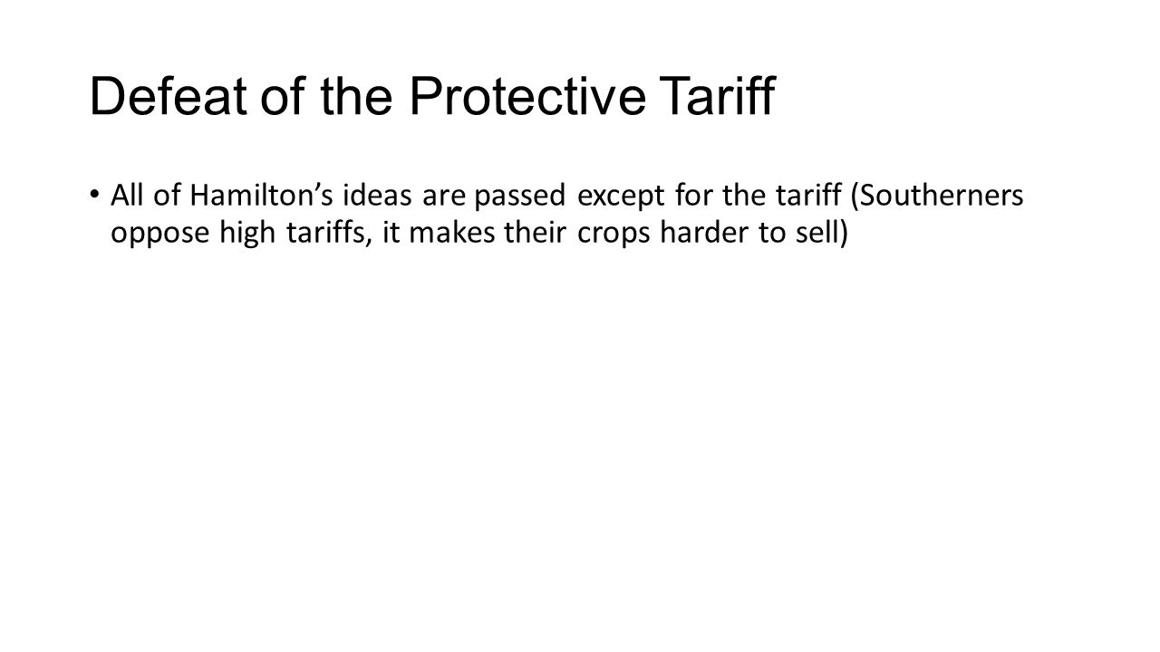 Defeat of the Protective Tariff