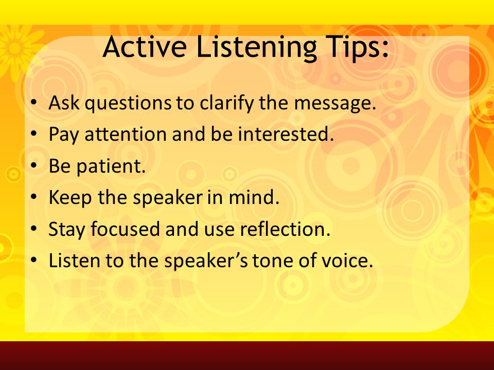 Active Listening Tips: