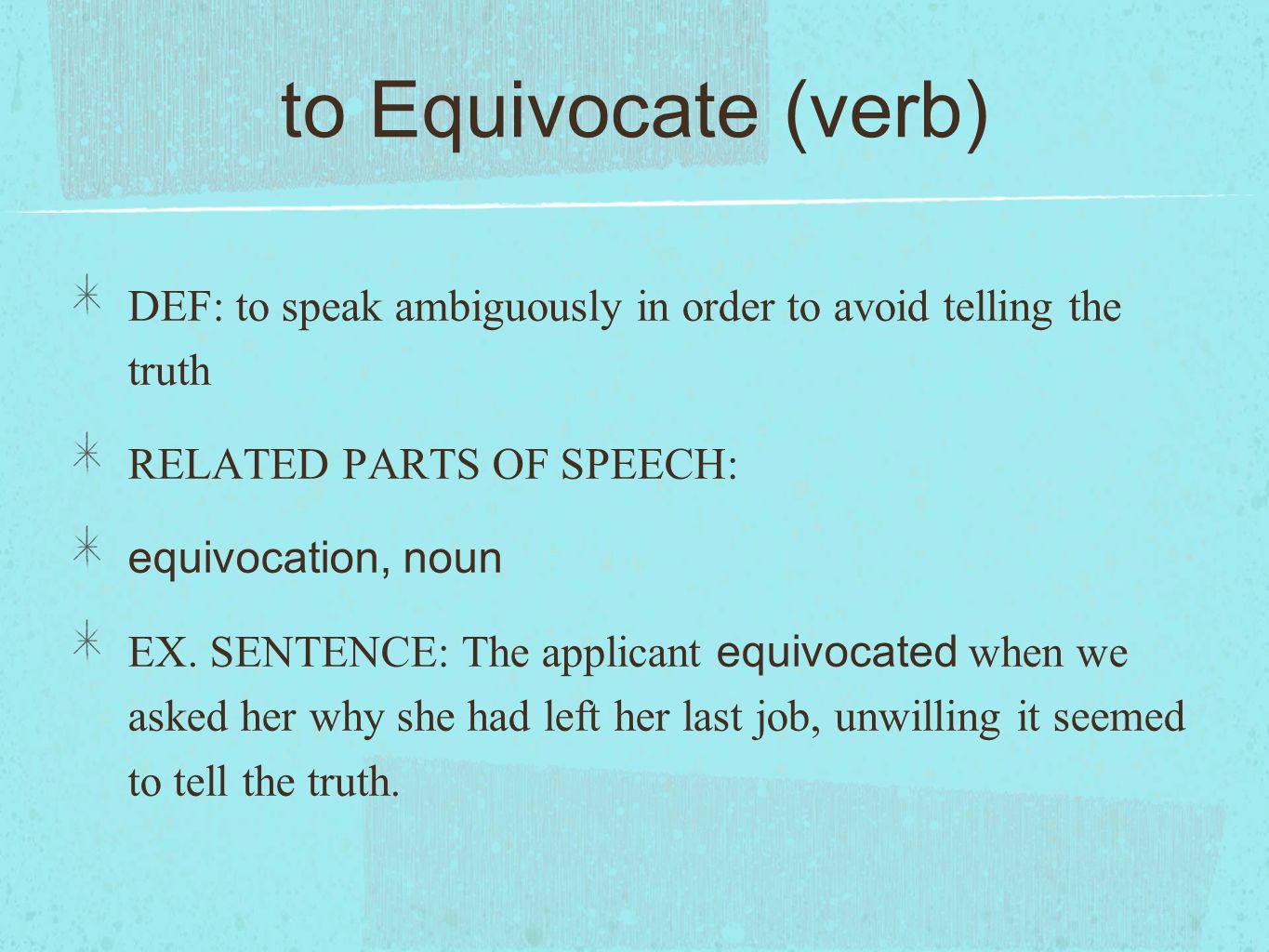 Definitions, Parts of Speech, and Example Sentences - ppt download