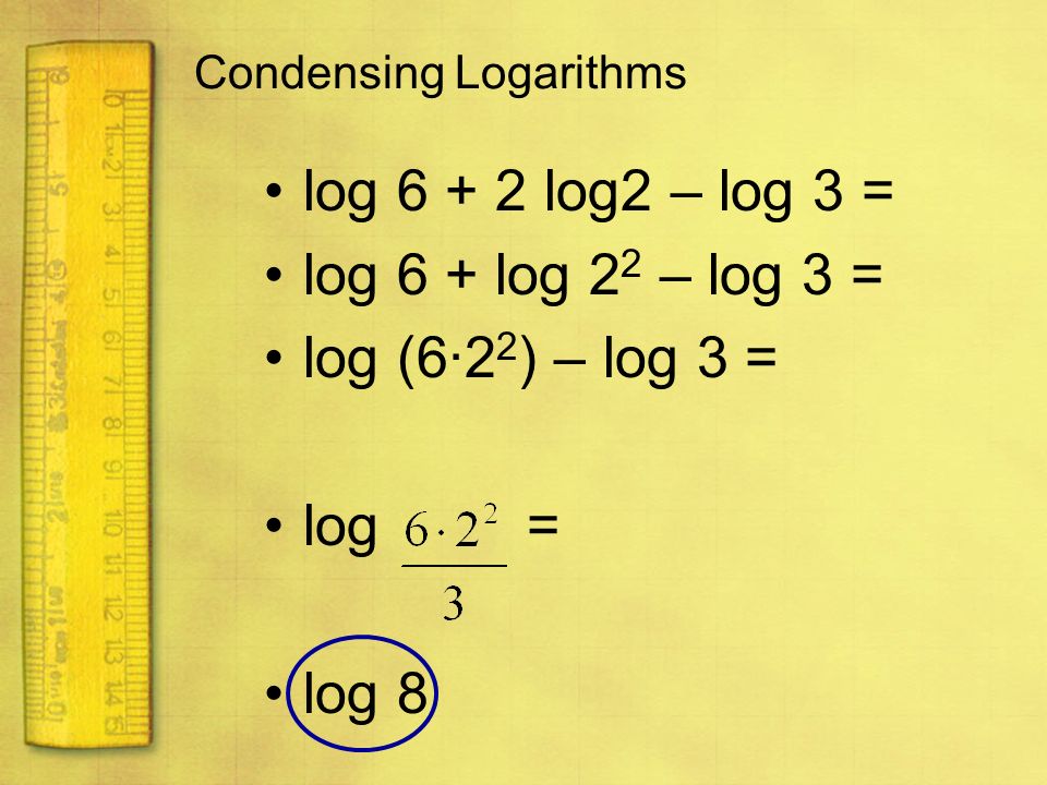 Condensing Logarithms