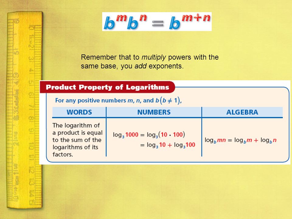 Remember that to multiply powers with the same base, you add exponents.