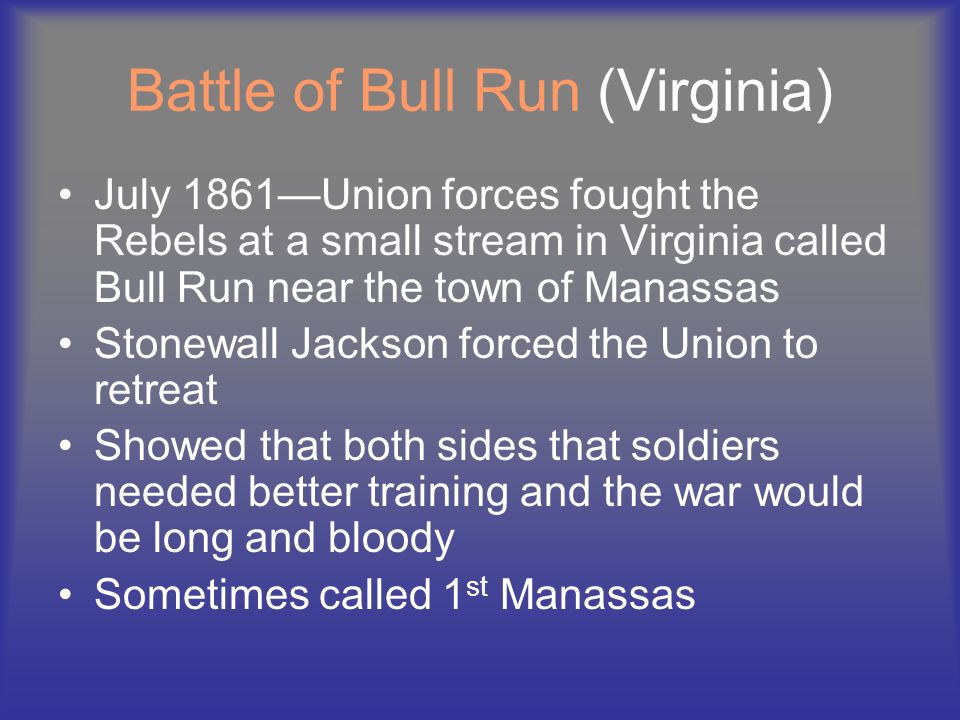 Battle of Bull Run (Virginia)