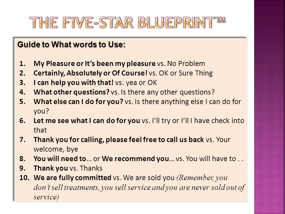 The Five-Star BluePrint™