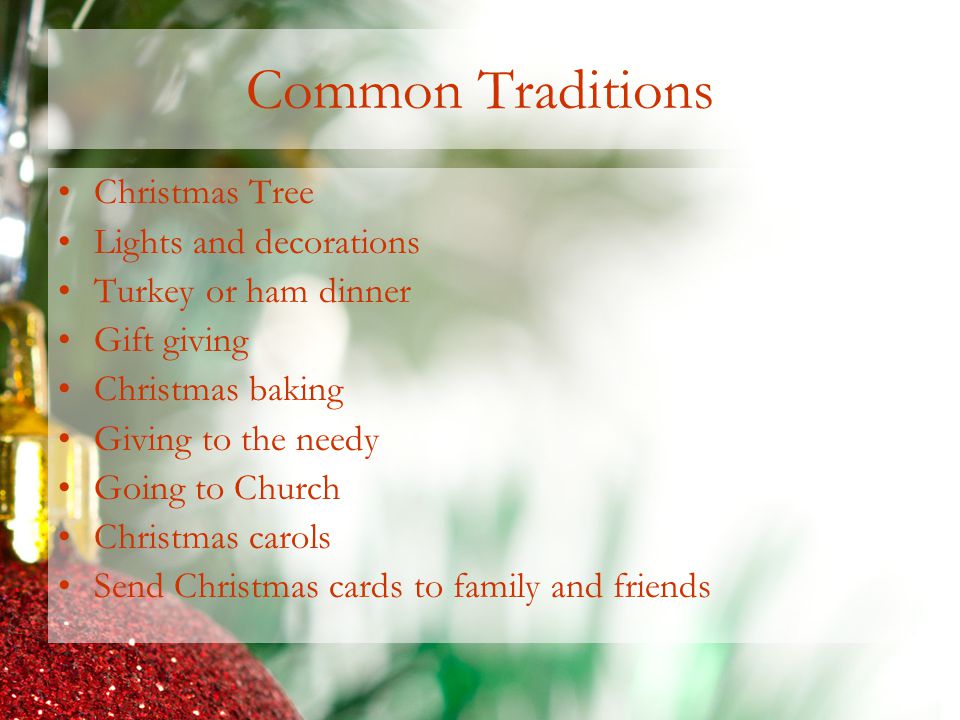 Common Traditions Christmas Tree Lights and decorations