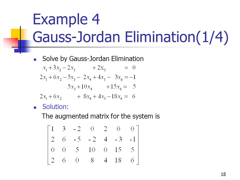 1.2 Gaussian Elimination. - ppt video online download