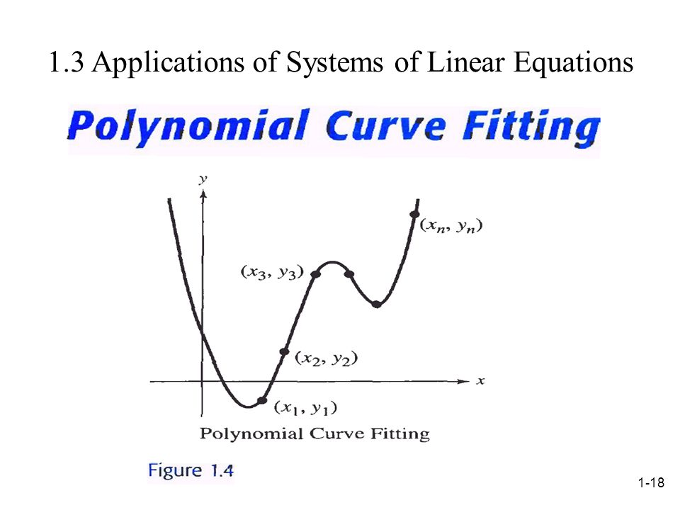 1.3 Applications of Systems of Linear Equations