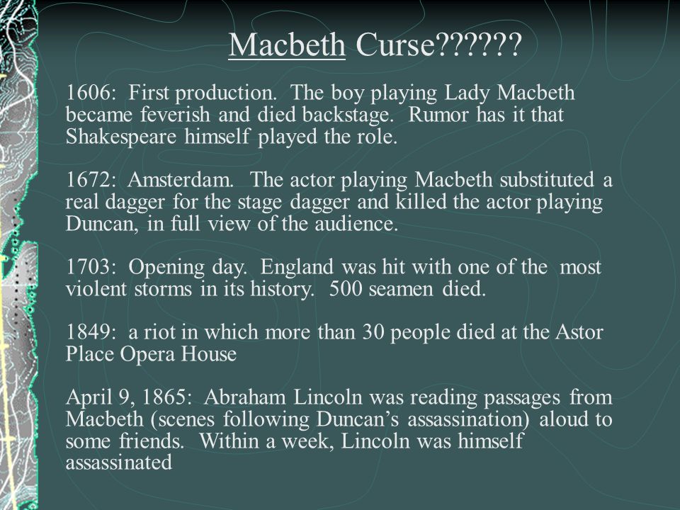 macbeth curse