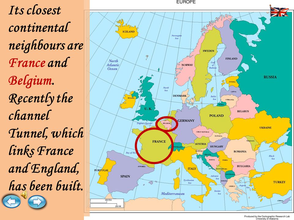 Its closest continental neighbours are France and Belgium