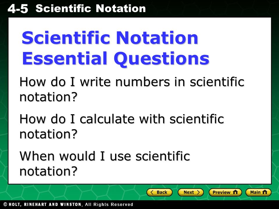 Scientific Notation Essential Questions
