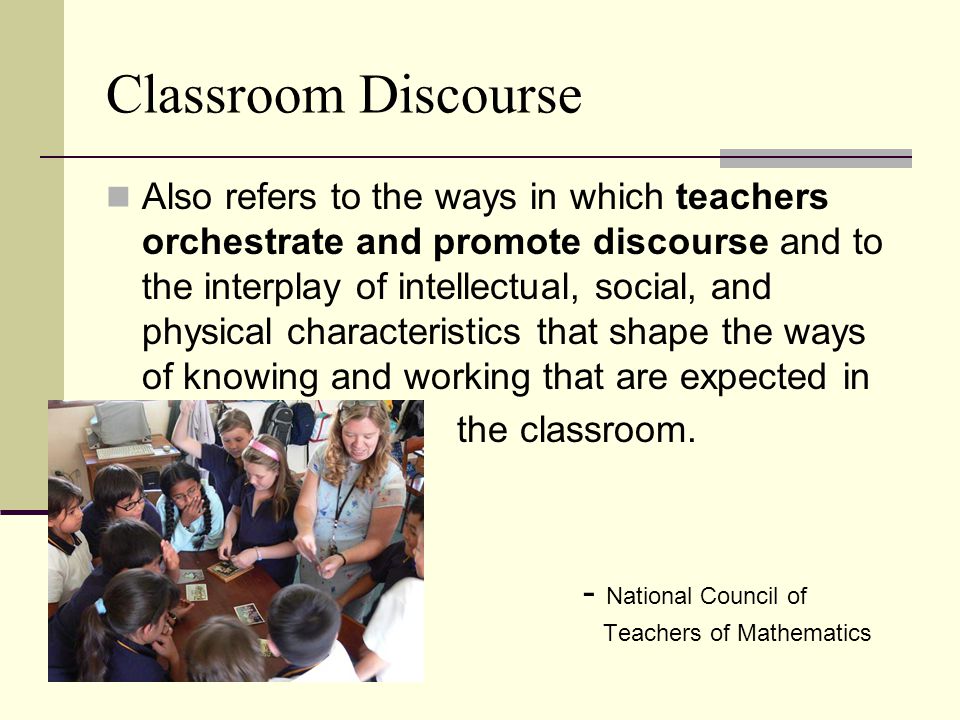 Classroom Discourse
