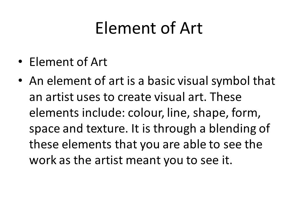 Element of Art Element of Art