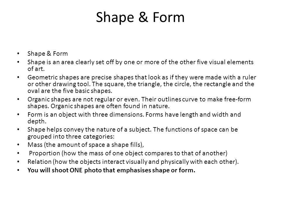 Shape & Form Shape & Form
