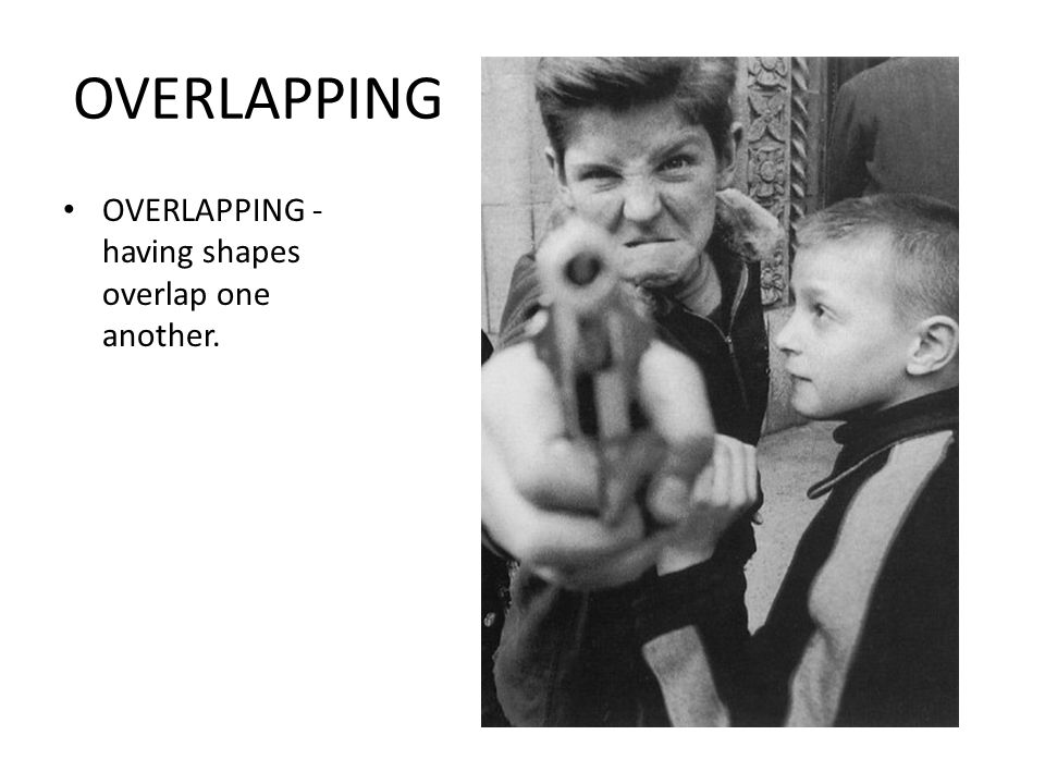 OVERLAPPING OVERLAPPING - having shapes overlap one another.