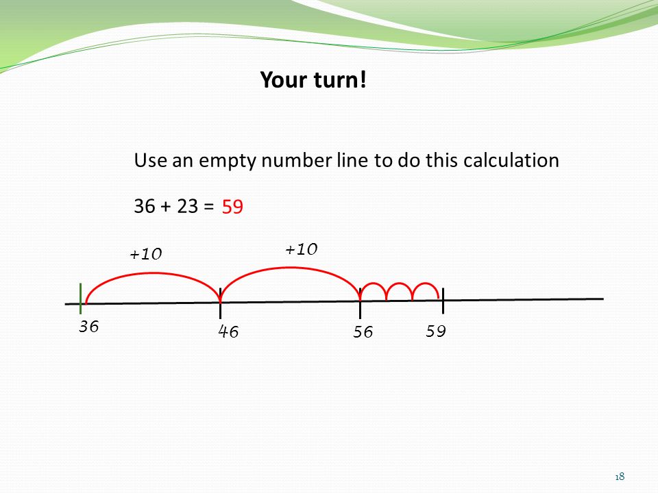 Your turn! Use an empty number line to do this calculation =