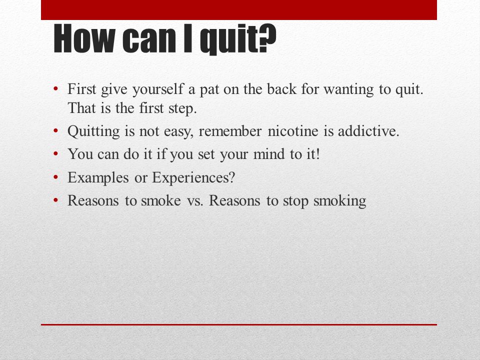 easy steps to quit smoking