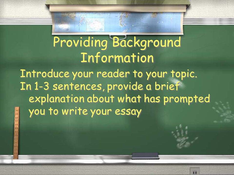 Providing Background Information