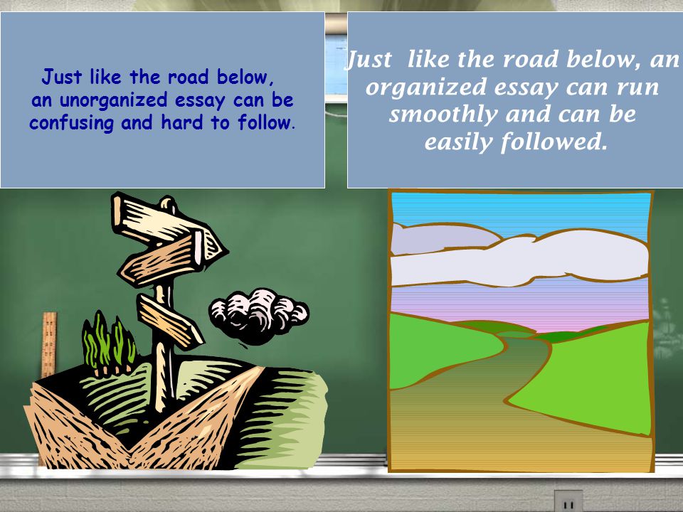 Just like the road below, an organized essay can run