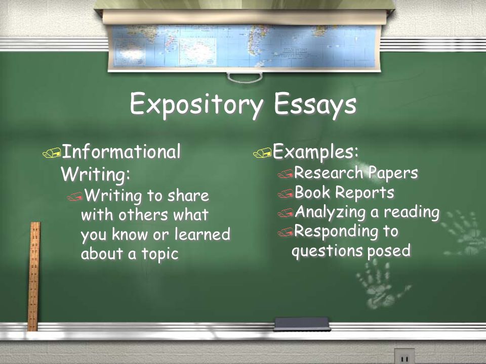 Expository Essays Informational Writing: Examples: Research Papers