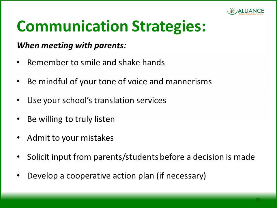 Communication Strategies: