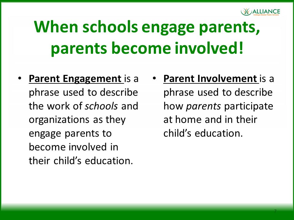 When schools engage parents, parents become involved!
