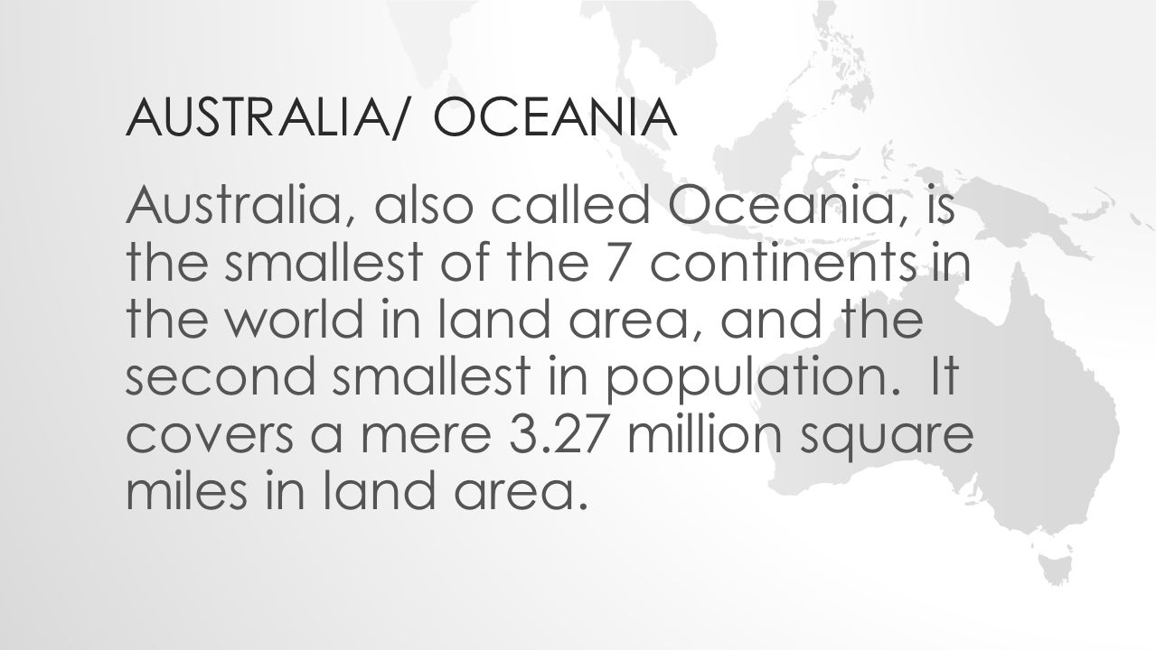 Australia/ Oceania